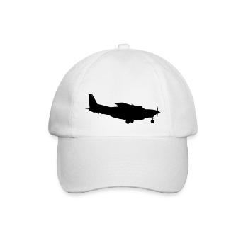 Flugzeug - Baseballkappe - Weiß/Weiß - Vorne