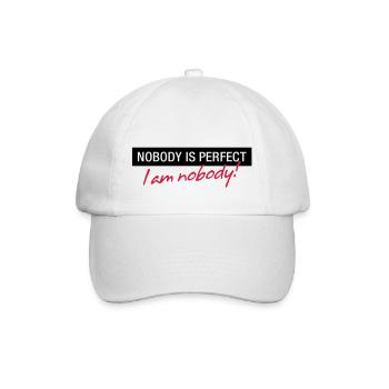 Personne n est parfait. Je ne suis personne! - Casquette classique - blanc/blanc - Devant