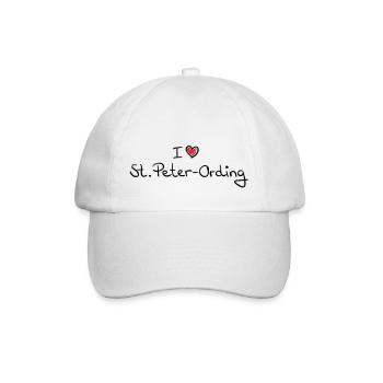 i_love_st_peter_ording__f2 - Baseball Cap - white/white - Front