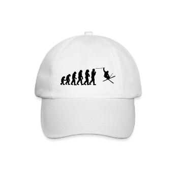 ski evolution - Baseballkappe - Weiß/Weiß - Vorne