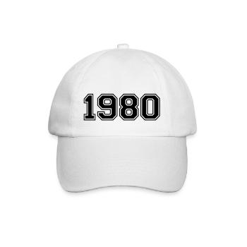 1980 - Baseball Cap - white/white - Front