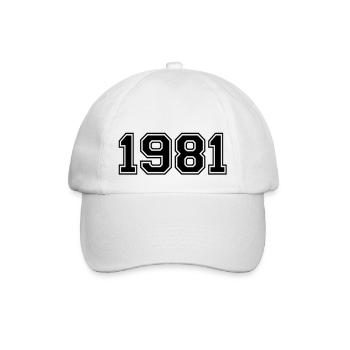 1981 - Baseballkappe - Weiß/Weiß - Vorne