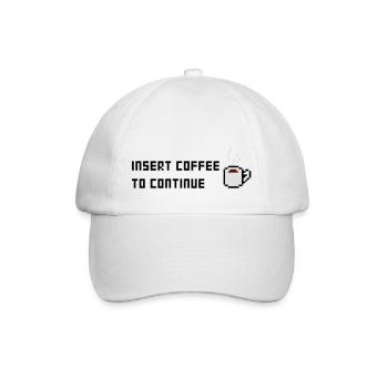 Kaffee Lebenselexier - Kaffee Rein weitermachen - Baseballkappe - Weiß/Weiß - Vorne