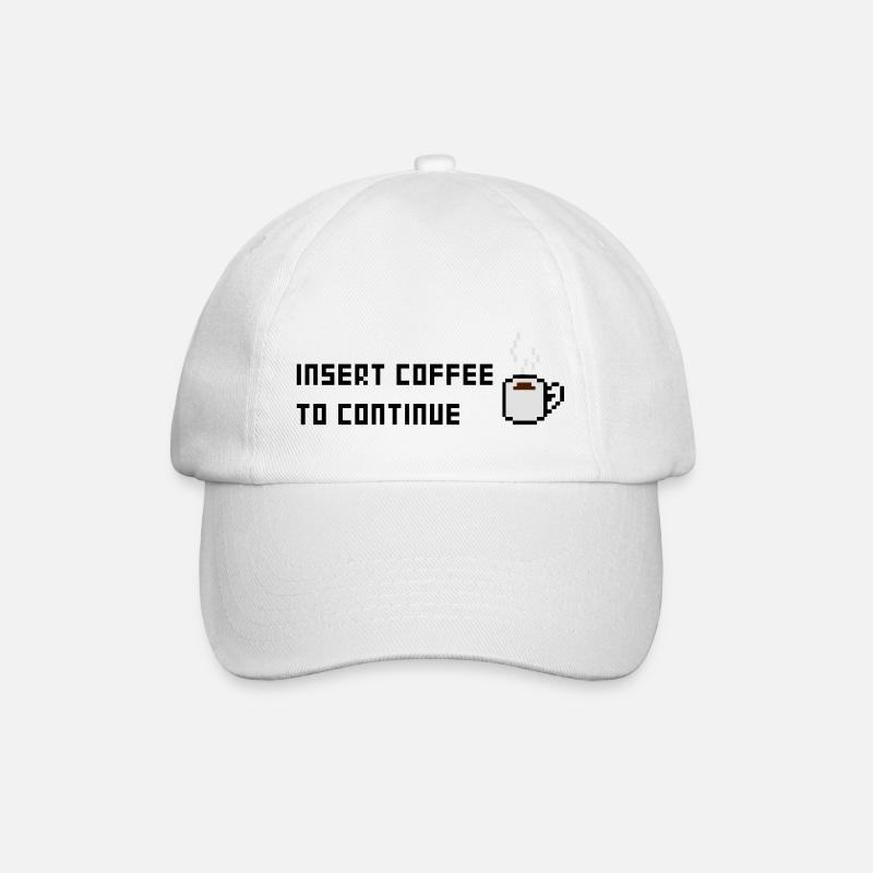 Kaffee Lebenselexier - Kaffee Rein weitermachen - Baseballkappe - Weiß/Weiß