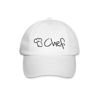 chef_koch___f1 - Baseballkappe - Weiß/Weiß - Vorne
