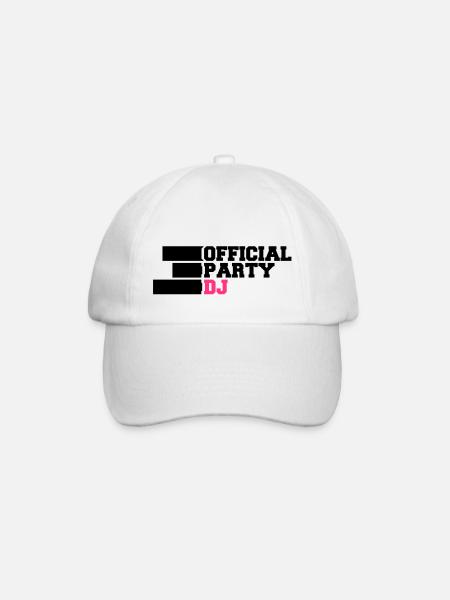 Official Party DJ - Baseball Cap - white/white