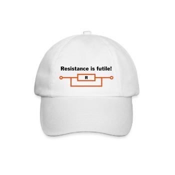 resistance is futile! - Baseball Cap - white/white - Front