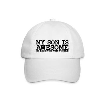 my son is awesome - Casquette classique - blanc/blanc - Devant