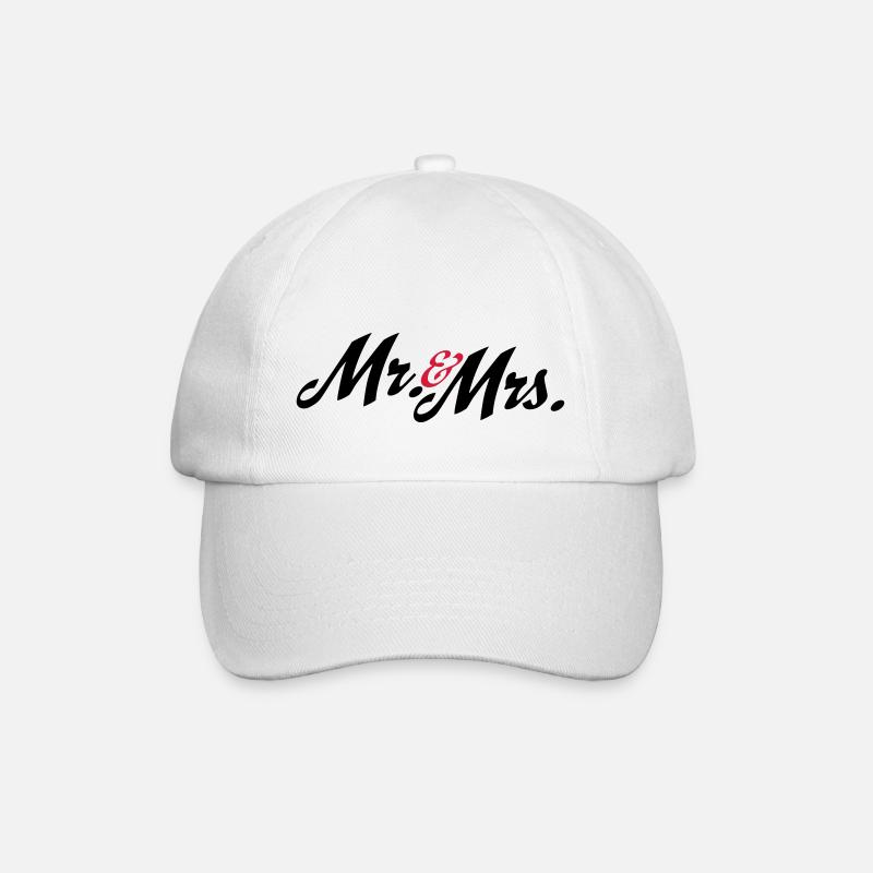 hochzeit - Baseballkappe - Weiß/Weiß