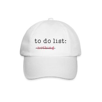 to-do list - Baseball Cap - white/white - Front