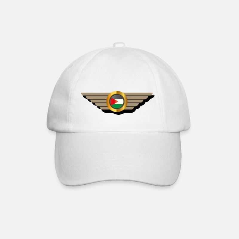 Palästina Flagge - Palestine flag - Baseballkappe - Weiß/Weiß