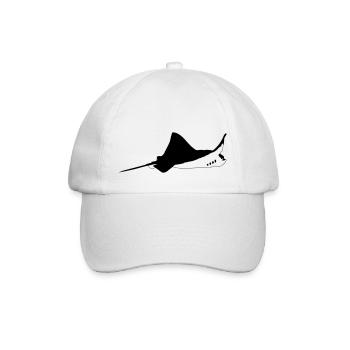 Manta ray - Baseball Cap - white/white - Front