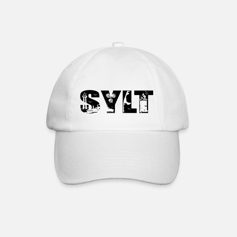 Sylt Skyline - Baseballkappe - Weiß/Weiß