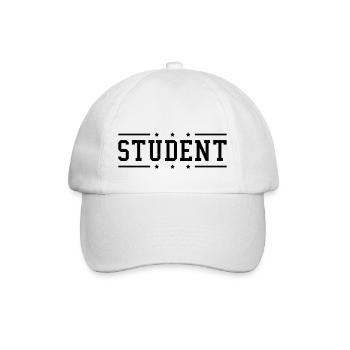 student_du1 - Baseballkappe - Weiß/Weiß - Vorne