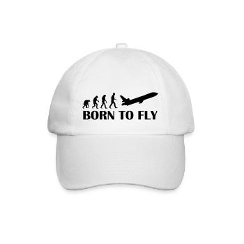 born to fly - Baseball Cap - white/white - Front