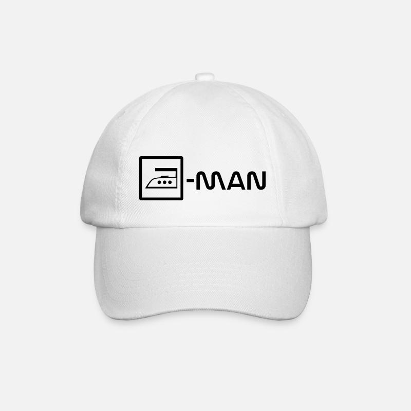 ironing man - Baseball Cap - white/white