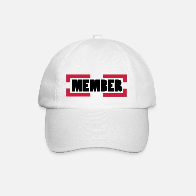 member - Baseballkappe - Weiß/Weiß