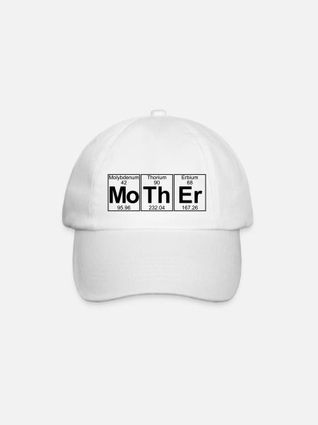 MoTh-Er (mother) - Full - Baseball Cap - white/white