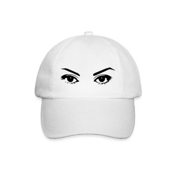 Augen - Baseballkappe - Weiß/Weiß - Vorne