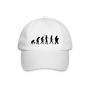 Funny evolution - Baseball Cap - white/white - Front
