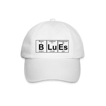 B-Lu-Es (blues) - Full - Baseball Cap - white/white - Front