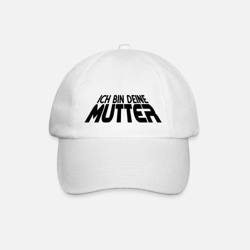 Ich bin deine MUTTER 3D (1c) - Baseball Cap - white/white