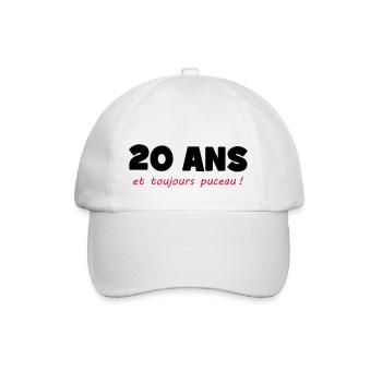 20 ans et toujours puceau ! - Casquette classique - blanc/blanc - Devant