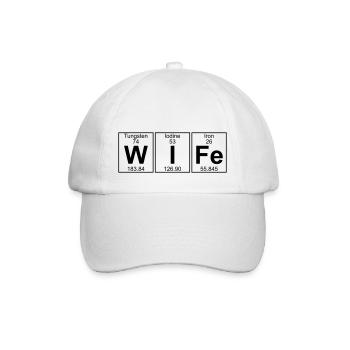 W-I-Fe (wife) - Baseball Cap - white/white - Front
