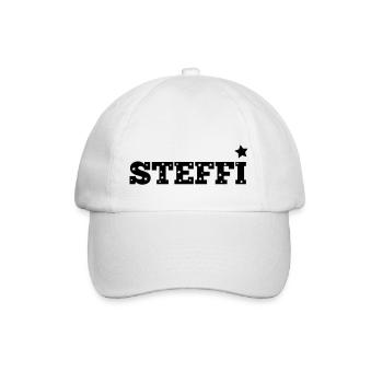 steffi_stern - Baseballkappe - Weiß/Weiß - Vorne