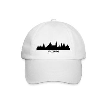 Skyline Salzburg Text - Baseballkappe - Weiß/Weiß - Vorne