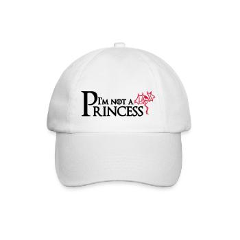 I'm not a Princess - Baseballkappe - Weiß/Weiß - Vorne