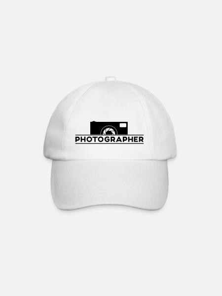 Photographer - Baseballkappe - Weiß/Weiß