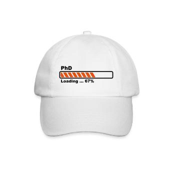 PhD Loading - Baseballkappe - Weiß/Weiß - Vorne