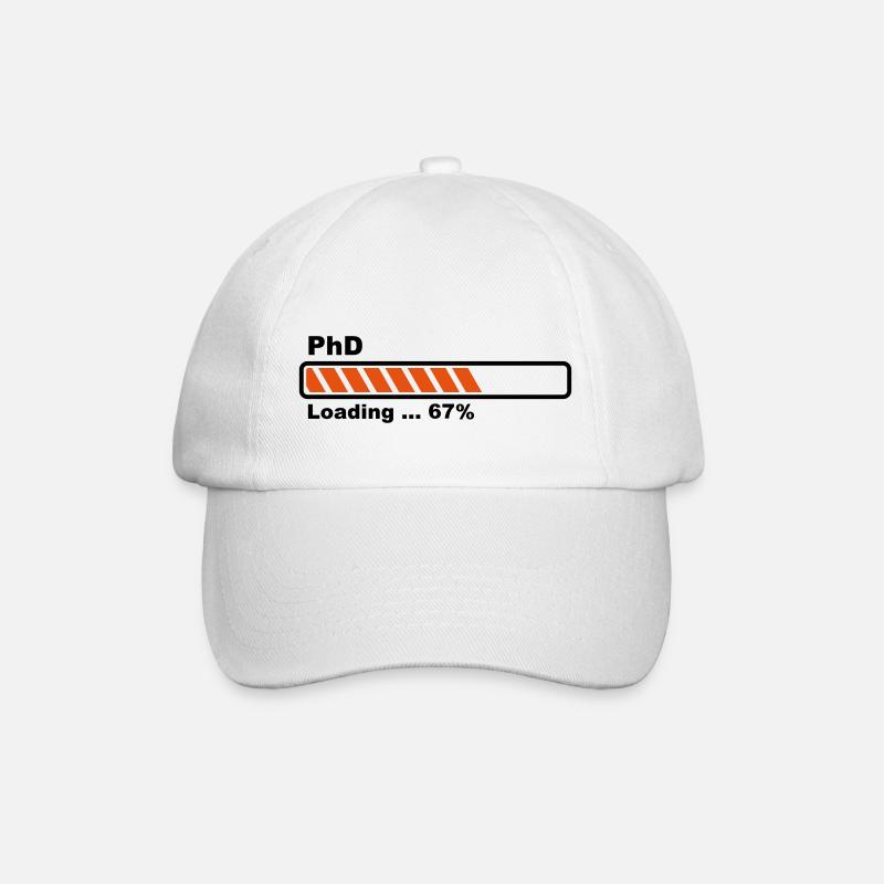 PhD loading bar - Baseball Cap - white/white