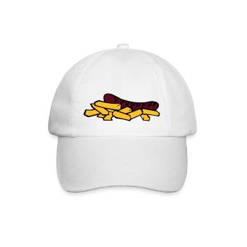 currywurst frite saucisse - Casquette classique - blanc/blanc - Devant