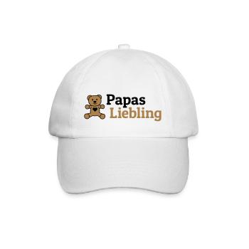 Papas Liebling - Baseballkappe - Weiß/Weiß - Vorne