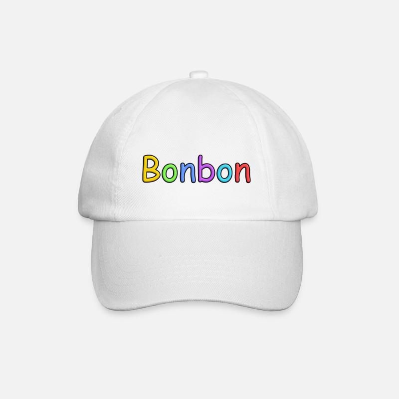 Candy lettrage en coloré - Casquette classique - blanc/blanc