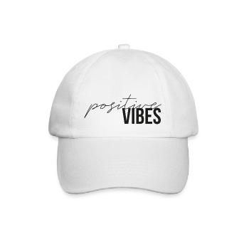 positive vibes modern gift - Baseball Cap - white/white - Front