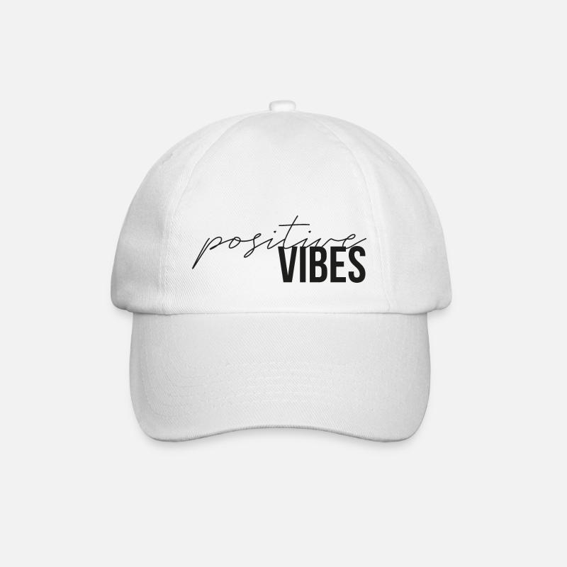 cadeau moderne vibes positives - Casquette classique - blanc/blanc