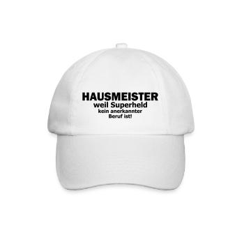 Hausmeister - Baseballkappe - Weiß/Weiß - Vorne