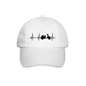 pouls fréquence cardiaque scooter clipart conduite ele - Casquette classique - blanc/blanc - Devant