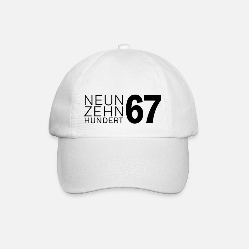 Jahrgang 1967 - Baseballkappe - Weiß/Weiß