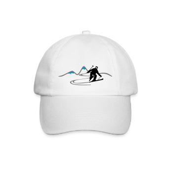 Sport - Skifahrern Berge - Baseballkappe - Weiß/Weiß - Vorne