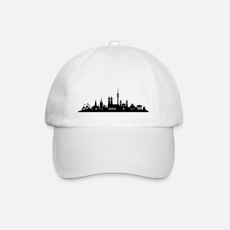Skyline München - Baseballkappe - Weiß/Weiß