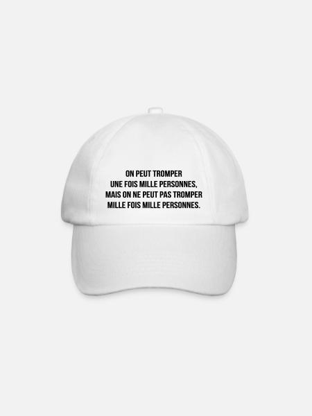 Cinéma / Citation / Série télé / Geek - Casquette classique - blanc/blanc