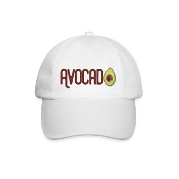 Trendy Yummy Avocado Grunge Style Text - Baseballkappe - Weiß/Weiß - Vorne