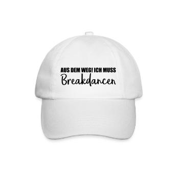 aus dem weg breakdancen - Baseballkappe - Weiß/Weiß - Vorne