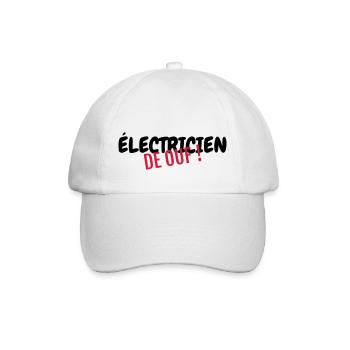 électricien / électricité / energie / bricolage - Casquette classique - blanc/blanc - Devant