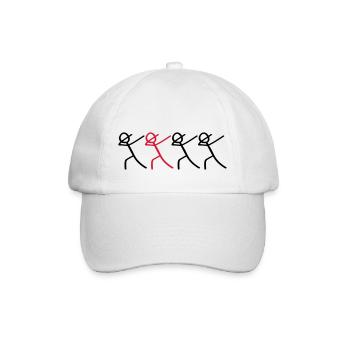 dabbing team figures - Baseballkappe - Weiß/Weiß - Vorne