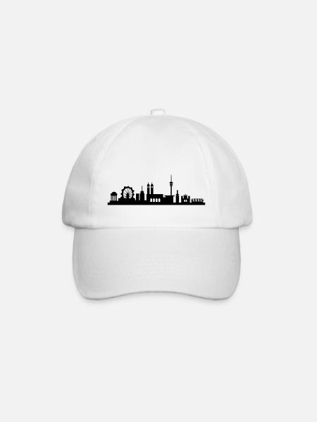 muenchen_skyline_001 - Baseballkappe - Weiß/Weiß